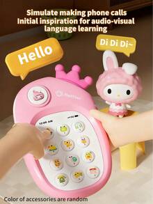 1 st. mini söt telefonleksak för bebisar, sensorisk inlärningsleksak för spädbarn pojkar och flickor, flera ljud- och ljuseffekter, tandsprickningsleksak, babypresent - Multifärgad - Visa 10