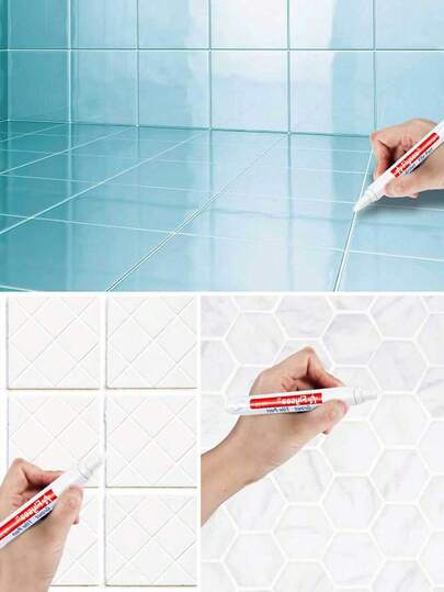 12pcs Tile Grout Pen Paint Marker,Waterproof Grout Paint Grouting Pen, Tile Grout Colorant And Sealer Pen,Tile Gap Repair Color Pen For Tiles Floor Wall Bathroom Kitchen Repair Tools