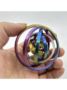 1pc, Random Rings, Random Color, 3D Printed Decompression Disc, Spiral Polyinner Desk ToTrendy …Decor, Halloween/Christmas/New Year Small Gift - Multicolor - View 4