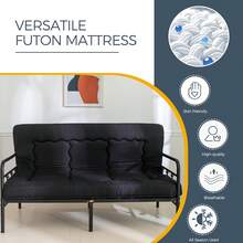4" Extra Thick Japanese Floor Mattress Futon Mattress Foldable Mattress Tatami Pad For Adults Floor Bed Roll Up Mattress Guest Mattress - 黑色 - 查看 6