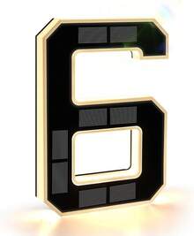 ISUNMEA - Números de casa modernos con luz de 23 para exteriores, luces LED impermeables, números de dirección para casas personalizados para exteriores, 4, negro, 23 - negro, (6-negro) - Ver 12