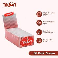 3 Box Moon Wood 70*36mm Classic Red Rolling Papers