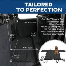 狗狗后座延伸垫 – 曾亮相《创智赢家》节目 – 适用于轿车、SUV 和中型卡车的硬底平台，承重 400 磅，防水 – 狗狗专用硬质后座垫 - 黑色 - 查看 2