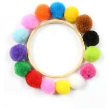 300 Pieces 1 Inch Assorted Pompoms Multicolor Arts and Crafts Pom Poms Balls Hobby Supplies and Material - inicial - Ver 6