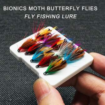 3只/6只/盒 钓鱼拟饵 蝴蝶昆虫饵 飞钓蝇 三文鱼鳟鱼拟饵 漂浮人工昆虫干蝇钓鱼拟饵