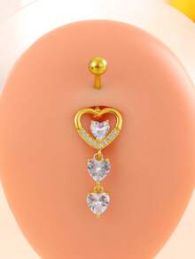 1 قطعة من خاتم السرة المصنوع من الفولاذ المقاوم للصدأ 316 بشكل فراشة وزركونيا وردية، مجوهرات ثقب الجسم لطيفة وناعمة للارتداء اليومي متعددة الألوان