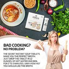 30 Tablets - Seoul Soup Secrets - Instant Korean Soup Tablet Seafood Vegetable Stock Broth  Ingredients Made In Korea - Apricot - View 6