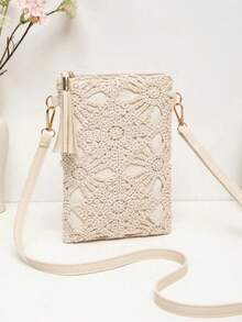 New Small Crossbody Bag For Women, Niche Beach Side Versatile Shoulder Bag, Fashionable Mini Square Envelope Bag, Versatile Ins Casual Crossbody Vacation Beach Bag - Multicolor - View 5