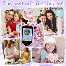 2.8 Inch Touch Screen Kids Smart Phone Toy With Drawing & Spelling, Fun STEM Learning Games And Music Player, Creative Gift For 3-12 Years Old Boys And Girls