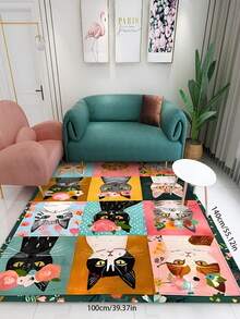 Thảm họa tiết mèo, quà tặng trang trí cho người yêu mèo, thảm dễ thương sáng tạo, thảm trang trí nhà đa năng, phù hợp cho phòng khách, phòng ngủ, hành lang, nhà bếp, phòng tắm, phòng chơi game, phòng học, tủ quần áo, phòng trẻ em, không gian ngoài trời, phong cách tối giản Bắc Âu, vật dụng trang trí nhà cửa thiết yếu. - Nhiều màu - Xem 19