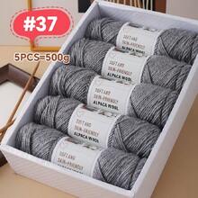 5pcs/Pack Chunky Knitting Yarn, Alpaca Knitted Blend, Handmade Sweater, Scarf, Jacket Knitting Supplies - 5-pack - View 9