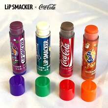 LIP SMACKER 4支/套 可口可乐润唇膏，樱桃味、橙子味、可乐味，持久保湿，自然光泽润色唇部彩妆，适合所有肤质，不含酒精，秋冬季润唇膏，派对礼物，圣诞礼物套装 LIPSMACKER - 粉色 - 查看 5