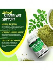 Selling Fast!Moringa Capsules 1200mg - Pure Moringa Powder For Immune, Gut Health 90 Capsules. Women's Health. - 1件 - 查看 3