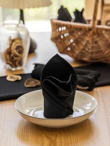 2/6/12/280pcs European Simple Solid Color Wrinkle-Resistant Breathable Wipe Cloth, Napkin, Placemat For Wedding Party Hotel Banquet Restaurant Kitchen Food Dining Table Decor - Multicolor - View 5