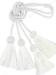 Prendedores de cortina decorativos com borlas, ideais para sala de estar, quarto, escritório e decoração de casa. - Multicolorido - Ver 8