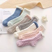 15 Pairs Women's Thermal Socks - Extreme Cold Protection Winter Socks With Anti-Slip Silicone Grip, Pastel Colors Non-Slip, Shape-Retaining For Everyday, Gym, Postpartum - Ideal Christmas/HolidayGift In Gift , Everyday Warm Socks, Plush Texture Design, Antislip Construction - Multicolor - View 7