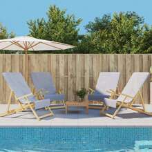 vidaXL 4 Stück Strandtücher, Grau, 60x135 Cm, 400 G/M² - Grey - View 1