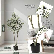 Large Artificial Olive Tree, Artificial Olive Tree, Modern Olive Tree Decoration - Green - View 7