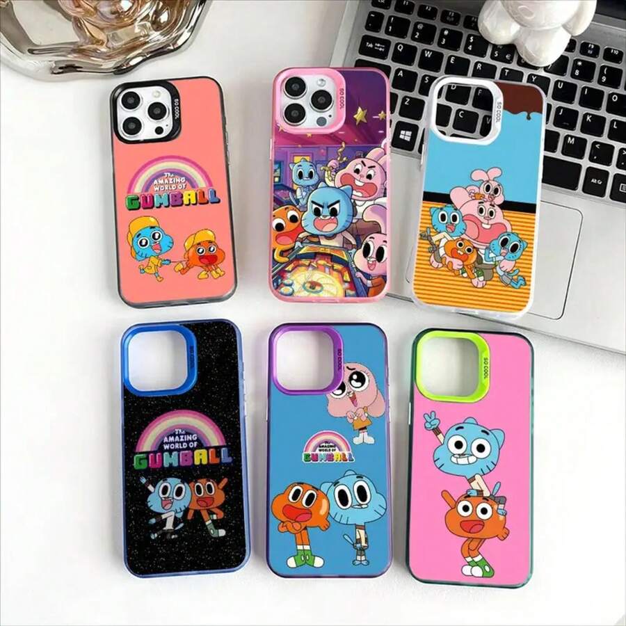 Funda de teléfono de anime A-Amazing World Gumball para Apple 11 12 13 14 15 16 17 Air Pro Max Plus, cubierta protectora con revestimiento - z10 - Ver 1