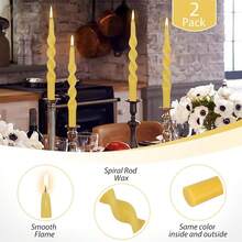 Long Taper Candle Beeswax Candlestick, Handcrafted Bees Wax Spiral Candles Scented Tapered Candle Twisted Candlesticks Wedding Home Dinner Wedding Party Decor,1D-Beeswax{Inchcolor_nameinch:InchBEEWAXinch,Inchsize_nameinch:Inch10INCHinch} - 蜂蠟 - 查看 4