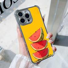Funda de teléfono exclusiva con diseño de patrón de sandía de tres piezas, adecuada para  16, 16 Plus, 16 Pro, 16 Pro Max,  15, 15 Plus, 15 Pro, 15 Pro Max, 14, 14 Plus, 14 Pro, 14 Pro Max, 13, 13 Pro, 13 Pro Max, 12, 12 Pro, 12 Pro Max, 11, 11, 11 Pro Max, 7, 8, X, resistente a la suciedad, a la moda, moderna, con protección anti-caída en las cuatro esquinas - Colores mixtos - Ver 4