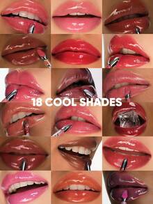 JUDYDOLL Ice Watery Lip Gloss-Gen 2 Shiny Mirror Lip Gloss, Moisturizing & Nourishing Essence, Long-Lasting - 17 PEACHY WHIRL - 查看 9