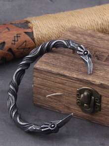 1pc Nordic Vikings Nordic Crow Bracelet Men's Cuff Bracelet - Bracelet 1 - View 4