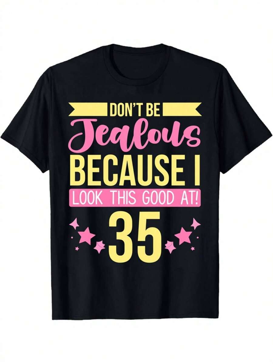 Camiseta 100% algodón de Mujer con Estampado de Hojas Botánicas Negras - Manga Corta de 180gsm, Cuello Redondo, Top Casual y Statement con Diseño de Hojas Doradas, Ajuste para Todas las Estaciones para Playa, Camping, Eventos Festivos - Camiseta Gráfica Minimalista y Elegante para Vestimenta Casual