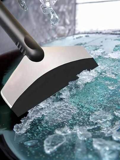 Winter Car Snow Shovel, Car Windshield Snow Shovel, Snow And Ice Removal Shovel, Winter Car Snow Removal Tool Stainless Steel Snow Shovel Ice Scraper, Anti-Scratch Windshield Snowbrush, De-Icing Tool With Ergonomic Handle Automotive Winter Accessory, Sturdy Design Suitable For Cars, Trucks, SUVs Outdoor Accessory Outdoor Equipment Cleaning Tool Cleaning Scraper