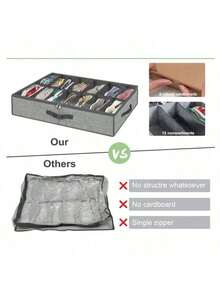 صندوق تخزين الأحذية تحت السرير قوي 1/2 قطعة، يمكن استخدامه للأحذية والنعال والكعب العالي وما إلى ذلك. يمكن استخدامه تحت السرير أو خزانة الأحذية، مع نافذة شفافة وتهوية جيدة