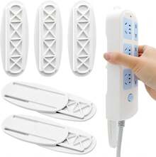 5er-Set Steckdosenleistenhalter - Selbstklebend & kabellos für übersichtliches Kabelmanagement