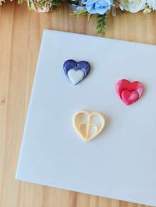 1 pieza Cortadores de arcilla polimérica en forma de corazón, moldes de corte para colgantes de joyería con forma de amor, moldes de arcilla para pendientes suaves, herramientas hechas a mano para hacer joyas y pendientes DIY