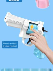 1pc Revolver Style Water Gun, Automatic Rebound Water Gun, Outdoor Toy Suitable For Swimming Pool, Beach Pool Shooting Games, Adult Water Gun, Water Gun, Toy Gun, Christmas Gift - Multicolor - View 5
