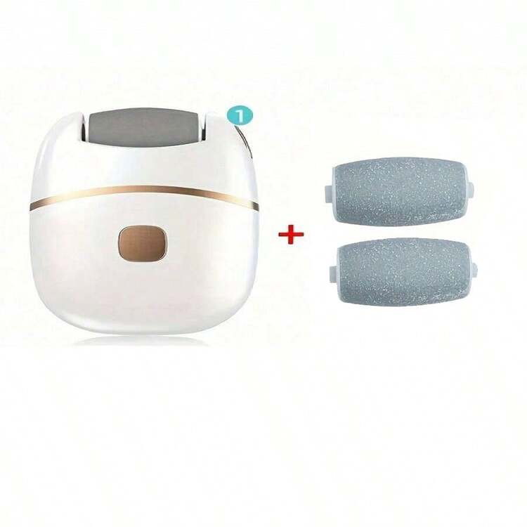 1 pieza Pulidora eléctrica recargable para pies, Dispositivo de pulido de pies de cuero grueso, Pulidora de pies - Multicolor - Añade 12