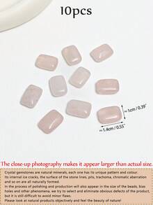 EECLYCJ 10/20 件 10x14 毫米天然宝石珠，散装矩形混合 DIY 珠，用于制作波西米亚手链、项链、耳环 - 包括脉轮疗愈水晶和灵气能量石，用于正念冥想 - 终极珠宝制作用品和独特的圣诞节、生日礼物，适合女性、她、女朋友、工艺礼物创意 - 10x14mm - 查看 15