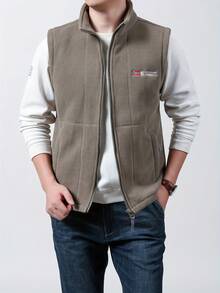 Men Vests - Khaki - View 3
