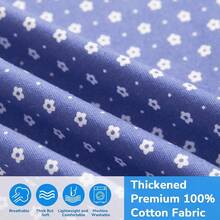 CRJHNS Delantales de cocina para mujeres y hombres con 2 bolsillos Delantal para cocina - Azul Floral - Ver 2