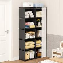 Tomnk 4/10-Compartments Simple Wardrobe, Large Capacity Wardrobe, Standalone Wardrobe, Suitable For Bedroom, Living Room, Entrance - 彩色 - 查看 10