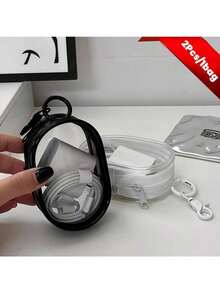 New Transparent Organizer, Portable Travel Storage Box, With Keychain, Suitable Daily Use And Travel - trắng - Xem 6