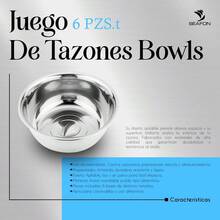 SEAFON, Juego De Tazones 6 Piezas, Bowls, Acero Inoxidable, Para Mezclar, Hornear, Cocinar, Diferentes Tamaños - 1 - Ver 5