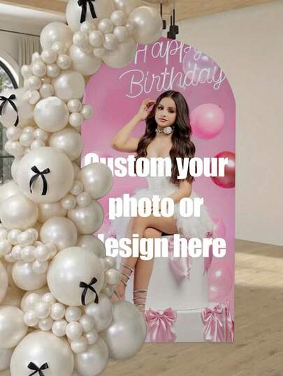 Customizable Photo Arch Backdrop Cover Party Banner - Happy New Year 2026 Decoration With Wedding Arch Cover, Birthday, Anniversary, Valentine's, Christmas, Halloween, Gender Reveal - Easy Hang No Electricity Needed