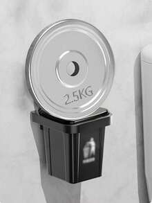 Stainless Steel Wall Mounted Ashtray With Lid, Trash Can Shape - Anti-Flying Ash, Creative Home And Bathroom Decoration, Suitable For Living Room, Bedroom, Holiday Gift