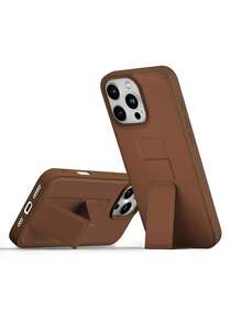 Compatible With 17/17 Air/17 Pro/17 Pro Max Phone Case With Holder, Suitable For IP11/IP13 Phone Case With Holder, Cool Apple 16 Pro Max Foldable Holder Phone Case, Shockproof Phone Case, Galaxy S25 FE Fashion Holder Phone Case, Galaxy A17/A07/A56/A16/A55 Phone Accessories, Hybrid 16/16e Phone Case, Redmi 15C Phone Case - Brown - View 9