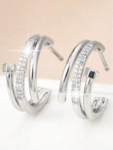 1 对韩式迷你马蹄形耳钉，精致优雅，适合日常佩戴 - 耳環 - 查看 11