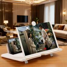 手机屏幕放大支架 - 轻松将手机变成平板电脑，解放双手。护眼设计，可折叠便携，是节日礼物的理想之选。兼容 和安卓手机，生日礼物，送给家人朋友，用于观看电影、视频和玩游戏。生日电影视频游戏屏幕放大器扩展器