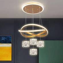 4-Head Crystal Luxury Modern LED Dining Room Pendant Light, Suitable For Dining Table, Bedroom, Living Room, Corridor - Multicolor - View 11