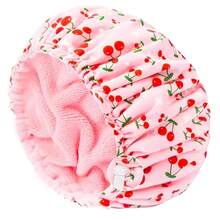 Gorro de ducha impermeable 3 en 1 para mujer, gorro de baño de pelo de fibra ultrafina absorbente de poliéster ajustable, gorro para dormir LZMR - 1 pieza rosa - Ver 2