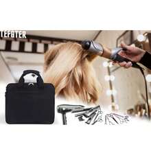 Hairdressing Bag, For Hairdressing Tools, Stylist Travel Bag, Hair Styling Tool Storage Bag, Cosmetic Bag, Large Organizer With Multiple Compartments For Stylists And Barbers, For Scissors, Combs, Brushes And Clips, Lightweight Yet Durable, Functiona - Black - View 7