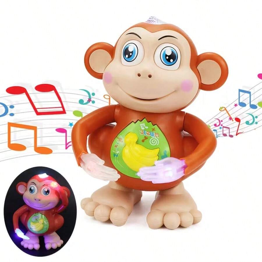 Electric Dancing Monkey Baby, Children's Baby Toys Can Move, Walk Left And Right, Lights, Music Kids Toys, Toddler Toys, Cute Musical And Dancing Monkey Toy, Monkey Musical Dancing Kids Toys, Toys For Ages 2+ - DanceMonkey - 查看 1