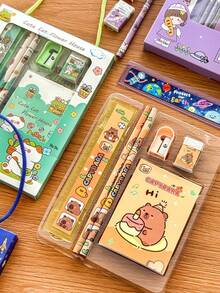 1-Piece Set Of Capybara Notebook Stationery | Astronaut Notebook | Cat -4 Random Styles, 1 Suitable For Student And Office Use - Multicolor - View 9